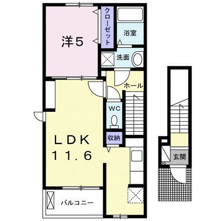 新水前寺駅 徒歩27分 2階の物件間取画像